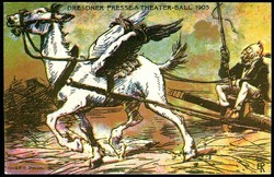 Mehrfarbige Postkarte anlässl. des Dresdner Presse- und ...