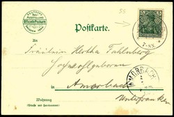 Deutsche Bau-Ausstellung Dresden 1900, mehrfarbige Ausstellungs-Karte ...