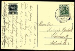 s/w.-AK zur Hygiene-Ausstellung Dresden 1911 mit Abbildung des ...