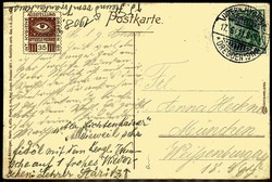 Mehrfarbige Werbekarte zur Hygiene-Ausstellung Dresden 1911 mit Abb. ...