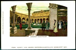 Mehrfarbige Ereigniskarte zur Kunst- und Gartenbau-Ausstellung ...