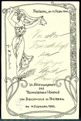 Stiftungsfest des Technischen Vereins der Bauschule zu Freiberg 1902, ...