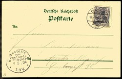 Berlin, Gruß vom Gurkenknaatsch, Humorpostkarte, Gurke mit Zylinder ...