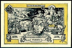 Vogtländisches Sängerbundfest Plauen 1913, zweifarbige ...