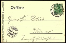 Große Kunst Ausstellung Dresden 1904, s/w.-Werbekarte mit Foto des ...