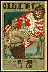 XI. Deutsches Turnfest Frankfurt Juli 1908, prächtige ...