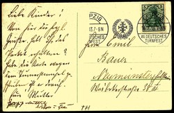 XII. Deutsches Turnfest Leipzig Juli 1913, mehrfarbiges Pracht-Litho ...
