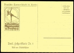 4. Sächsisches Kreisturnfest Dresden 1921, mehrfarbige ...