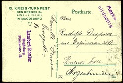 IX. Kreis Turnfest Kreis Magdeburg Juli 1912, prächtige, bildseitig ...