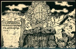 s/w.-Erinnerungs-Künstler-Karte an das Alpenfest der Turner 1. ...