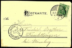 30. Rheinhessesisches Gauturnfest Juni 1904, sehr seltene mehrfarbige ...