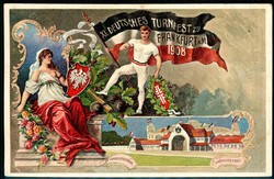 IX. Deutsches Turnfest Frankfurt a. M. Juli 1908, mehrfarbige ...
