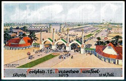 12. Deutsches Turnfest Leipzig 1913, Festpostkarte Nr. 1 'Der ...