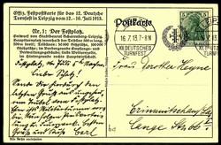 12. Deutsches Turnfest Leipzig 1913, Festpostkarte Nr. 1 'Der ...