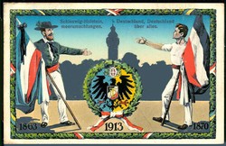 12. Deutsches Turnfest Leipzig Juli 1913, mehrfarbige nationale ...