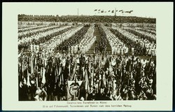 Foto-Karte zum Deutsches Turnfest Köln, Blick auf den Fahnenwald usw ...