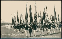 XII. Deutsches Turnfest Leipzig Juli 1913, s/w.-Festpostkarte, ...