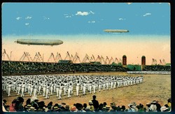 XII. Deutsches Turnfest Leipzig 1913, mehrfarbiges Erinnerungskarte, ...