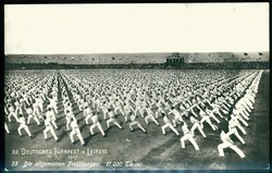 XII. Deutsches Turnfest Leipzig Juli 1913, s/w.-Festpostkarte, ...