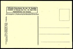 XII. Deutsches Turnfest Leipzig Juli 1913, s/w.-Festpostkarte, ...