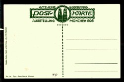 Ausstellung München 1908, mehrfarbige Kunst - Karte von Fritz Klee ...