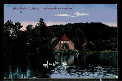 Neukloster in Hannover, Mühlenteich mit Forsthaus, gelaufen 1926 mit ...