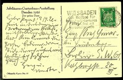 s/w.-Erinnerungskarte an die Jubiläums - Gartenschau Dresden 1926, ...
