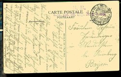 Ypern, s/w.-AK mit historischen Häusern, als Feldpostkarte gelaufen, ...