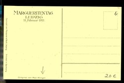 Magueriten Tag Leipzig Februar 1911, seltene Kunstkarte von Max ...