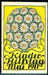 Kinder - Hilfstag Mai 1911, seltene mehrfarbige Ereignis - Karte, ...