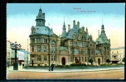 Farb-AK mit Abb. der Nationalbank in Antwerpen, als Feldpost 20.1 ...