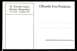 IX. Schwäbisch - Bayrischers Sängerbundfest Kempten 1910, ...