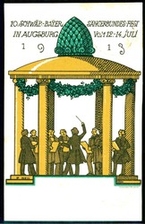 10. Schwäbisch - Bayrisches Sängerbundfest Augsburg Juli 1913, ...