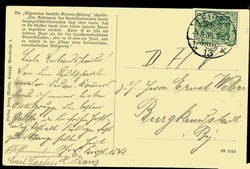 1909, mehrfarbige Werbe Karte des Deutsch Nationalen ...