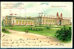 Weltausstellung St. Louis 1904, seltene mehrfarbige 'Halt gegen ...