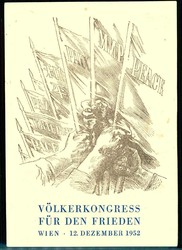Völkerkongress für den Frieden Wien Dezember 1952, Ereigniskarte, ...