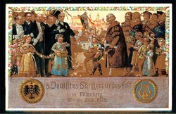 8. Deutsches Sängerbundfest Nürnberg Juli 1912, mehrfarbige ...