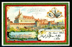 Seltene mehrfarbige Erinnerungs-Karte '50 Jahre Germanisches Museum ...