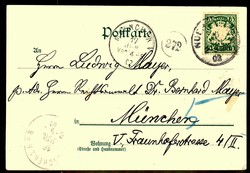 Seltene mehrfarbige Erinnerungs-Karte '50 Jahre Germanisches Museum ...