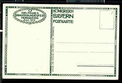 8. Deutsches Sängerbundfest Nürnberg Juli 1912, Reiter mit Fahne, ...