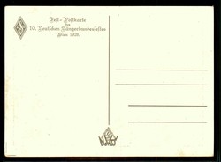 Mehrfarbige Festpostkarte '10. Deutsches Sängerbundfest Wien 1928', ...