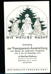 Seltene Gedenkkarte vom Nationalen Frauendienst zur Ausstellung zur ...