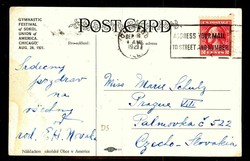 Seltene mehrfarbige Erinnerungs-Karte an das Gymnastik-Festival ...