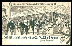 Übele Spottkarte auf Reichskanzler Friedrich Ebert SPD, der indirekt ...