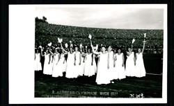 Sehr seltene s/w.-Foto-AK der 2. Arbeiter-Olympiade Wien 1931, ...