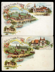 Berlin, Gewerbe-Ausstellung 1896, zwei Karten mit ...