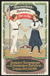 Leipzig, 12. Deutsches Turnfest 1913, Turnschuh Bahnfrei führt zum ...