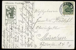 Stuttgart, Bauausstellung 1908, gelaufen, Erhaltung siehe Abbildung.