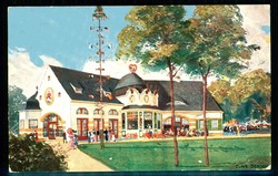 Brüssel, Weltausstellung 1910, hier Münchner Haus, gelaufen, ...