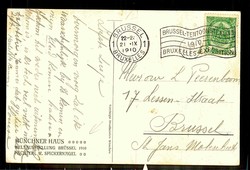 Brüssel, Weltausstellung 1910, hier Münchner Haus, gelaufen, ...